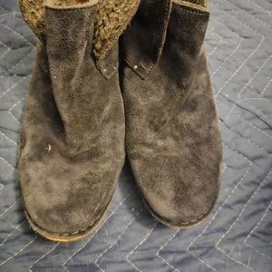 Dolce Vita Deep Navy Blue Suede Ankle Boot with Wool upper lining